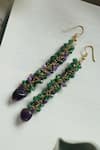 Do Taara_Purple Natural Stone Handcrafted Dangler Earrings _Online_at_Aza_Fashions