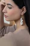 Buy_Do Taara_Gold Plated Shell Pearl Embellished Earrings _at_Aza_Fashions