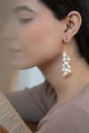 Buy_Do Taara_Gold Plated Shell Pearl Embellished Earrings _Online_at_Aza_Fashions