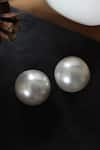 Shop_Do Taara_White Pearl Embellished Studs _at_Aza_Fashions