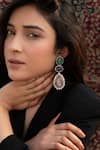 Buy_Do Taara_Multi Color Cubic Zirconia And Natural Stone Embellished Earrings _at_Aza_Fashions