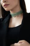 Buy_Do Taara_Green Fluorite Stone Embellished Necklace _Online_at_Aza_Fashions