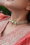 Do Taara_Gold Plated Kundan Stone Studded Bead Choker _Online_at_Aza_Fashions