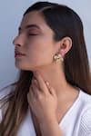 Do Taara_Gold Plated Kundan Stone Floral Stud Earrings _Online_at_Aza_Fashions