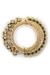 Shop_Ruby Raang_Green Beads Meenakari Embellished Bangle _Online_at_Aza_Fashions