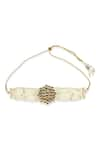 Buy_Ruby Raang_White Kundan Beads Embellished Choker Necklace _Online_at_Aza_Fashions