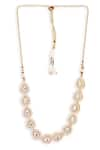 Buy_Ruby Raang_Pink Kundan Sparkling Teardrop Necklace _Online_at_Aza_Fashions