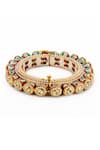 Ruby Raang_Gold Plated Kundan Embellished Enamelled Bangle - Single Pc _Online_at_Aza_Fashions