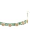 Buy_Ruby Raang_Green Kundan Floral Embellished Headband _Online_at_Aza_Fashions