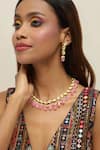 Buy_Ruby Raang_Gold Plated Kundan And Bead Embellished Choker Set _at_Aza_Fashions