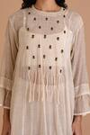 Buy_Mityan_Ivory Lace Round Neck Acacia Yoke Embroidered Tunic Set _Online_at_Aza_Fashions
