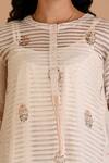 Mityan_Ivory Jute Silk Hand Embroidered Floral Round Clove Dress With Inner _Online_at_Aza_Fashions