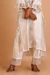 Mityan_Ivory Jute Silk Hand Embroidered Floral Round Magnolia Tunic With Inner _Online_at_Aza_Fashions