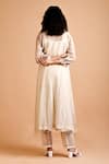 Shop_Mityan_Ivory Jute Silk Embroidered Thread Round Rue Dori And Tunic With Inner _at_Aza_Fashions