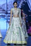 Buy_Anushree Reddy_Ivory Raw Silk Embroidery Zardozi Saadiya Flora And Fauna Bridal Lehenga Set _at_Aza_Fashions