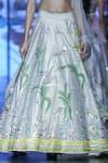 Anushree Reddy_Ivory Raw Silk Embroidery Zardozi Saadiya Flora And Fauna Bridal Lehenga Set _Online_at_Aza_Fashions