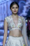 Buy_Anushree Reddy_Ivory Raw Silk Embroidery Zardozi Saadiya Flora And Fauna Bridal Lehenga Set _Online_at_Aza_Fashions