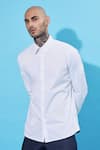 Buy_Sahil Aneja_White Cotton Placement Art Work Detail Shirt _at_Aza_Fashions