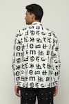 Shop_Abraham & Thakore_Ivory Cotton Printed Calligraphy Shirt _at_Aza_Fashions