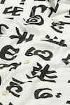 Abraham & Thakore_Ivory Cotton Printed Calligraphy Shirt _at_Aza_Fashions