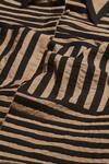 Abraham & Thakore_Brown Cotton Collared Applique Striped Shirt _at_Aza_Fashions