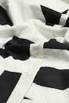 Buy_Abraham And Thakore_Black Silk, Cotton Collared Watercolor Calligraphy Pattern Shirt 