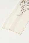 Buy_Abraham And Thakore_Ivory Sequins, Beads Ottoman Tulip Embroidered Scarf_Online_at_Aza_Fashions