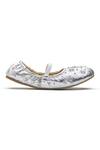 Shop_Dang Shoes_Gold Chand Floral Embroidered Ballerinas _at_Aza_Fashions