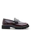 Shop_Dang Shoes_Wine Jelly Bordo Dual Toned Loafers _at_Aza_Fashions