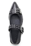 Dang Shoes_Black Double Buckle Strap Flats _Online_at_Aza_Fashions