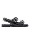 Shop_Dang Shoes_Black May Buckle Strap Sandals _at_Aza_Fashions