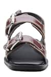 Dang Shoes_Brown May Leather Buckle Strap Sandals _Online_at_Aza_Fashions