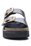 Dang Shoes_Black Milton Double Buckle Strap Platform Sandals _Online_at_Aza_Fashions