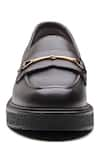 Dang Shoes_Brown Spezia Metal Piece Embellished Loafers _Online_at_Aza_Fashions