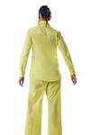 Buy_House of Zeniaa_Yellow Cotton Rivet Collared Lemon Loaf Shirt With Pant 