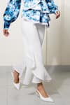 Buy_House of Zeniaa_Blue Luxury Satin Printed Floral Round Camilla Top And Pant Set _Online_at_Aza_Fashions