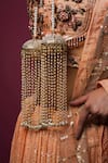 Buy_Queens Jewels_White Pearls Opulent Embellished Kaleeras - Set Of 2 _at_Aza_Fashions