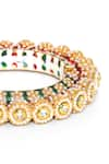 Shop_Ruby Raang_Multi Color Jadau Meenakari Bangle _Online_at_Aza_Fashions