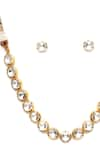 Buy_Ruby Raang_Gold Plated Kundan Helix Choker With Studs _Online_at_Aza_Fashions