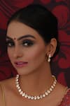 Buy_Ruby Raang_Gold Plated Kundan Globule Choker With Studs _at_Aza_Fashions