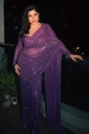 Itrh_Purple Net Embellished Amethyst Sparkle Symphony Pre-stitched Saree With Blouse _Online