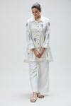 Buy_Ibai_White Handwoven Pure Cotton Embroidered Thread Collar Pelican Shirt _Online_at_Aza_Fashions