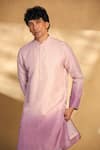 Alaya Advani_Pink Kurta And Bundi Silk Woven Geometric Set _at_Aza_Fashions