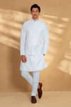 Shop_Alaya Advani_White Kurta And Bundi Silk Embellished Threadwork Scenic Set 