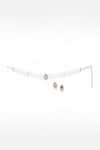 Buy_Our Purple Studio_White Artifical Stones Bud Embellished Pearl Choker Set _Online_at_Aza_Fashions