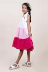 Buy_JILMIL DREAMWEAR_Multi Color Cotton Textured Pattern Colorblocked Tiered Dress _Online_at_Aza_Fashions