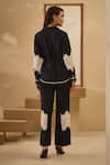 Shop Label Deepika Nagpal Black Cotton, Linen Lace Collared Sleeve Shirt And Pant Set at Aza Fashions Shop_Label Deepika Nagpal_Black Cotton, Linen Lace Collared Sleeve Shirt And Pant Set _at_Aza_Fashions