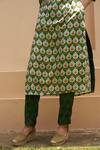 Shop_Urbankali_Green Viscose Muslin Print Floral Round Aahna Kurta With Pant _Online_at_Aza_Fashions