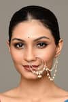 Buy_Samyukta Singhania_Gold Plated Kundan Polki Carved Nose Ring _Online_at_Aza_Fashions