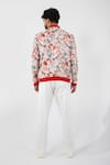 Smriti By Anju Agarwal Multi Color Linen Zen Garden Print Bomber Jack Online at Aza Fashions Smriti By Anju Agarwal_Multi Color Linen Zen Garden Print Bomber Jack _Online_at_Aza_Fashions